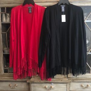 2 XXL fringed kimonos- 1 NWT 1 - like new